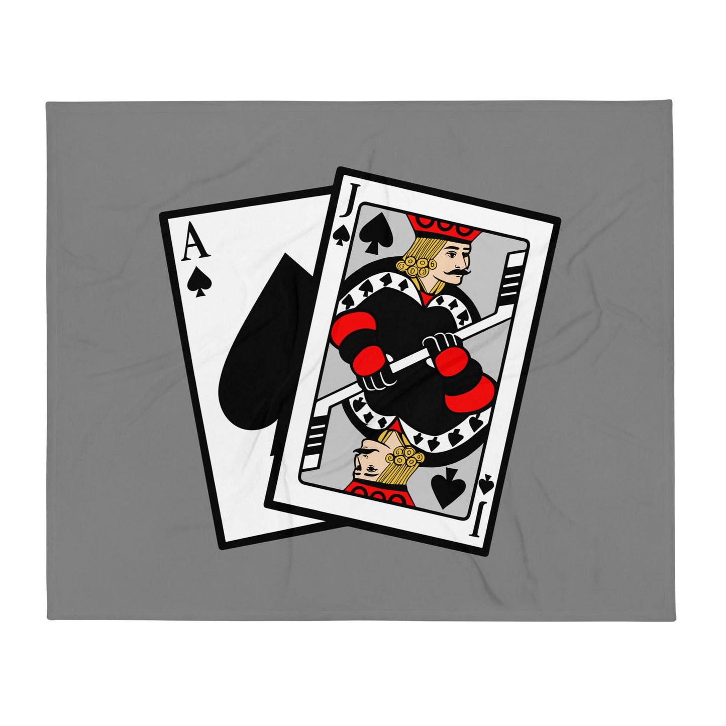 Throw Blanket | Blackjack’s Roller Hockey | Royal Spade Crest Logo