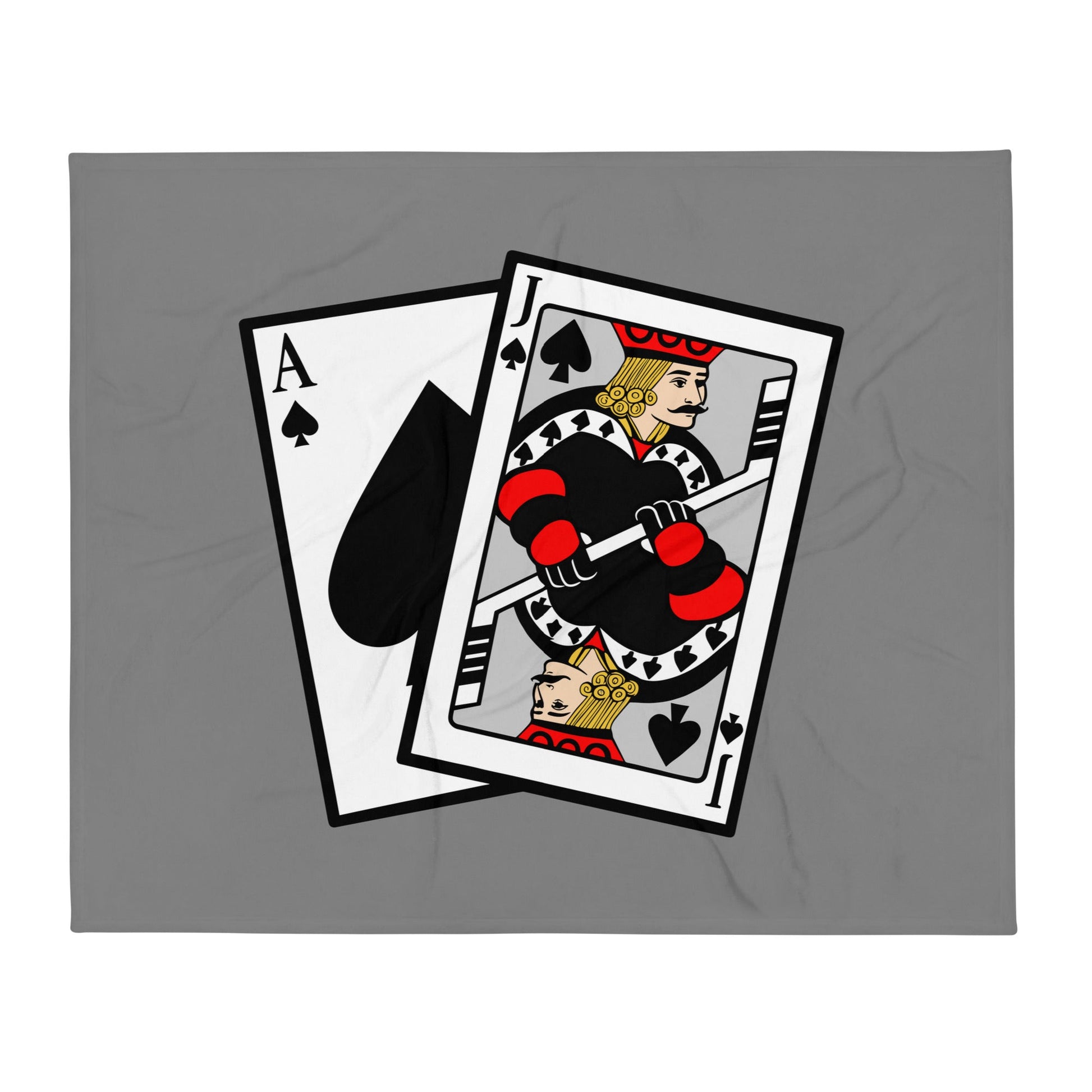 Throw Blanket | Blackjack’s Roller Hockey | Royal Spade Crest Logo