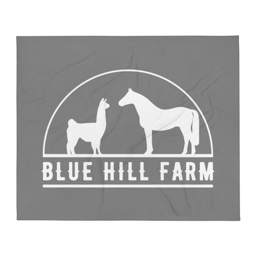 Throw Blanket | Blue Hill Farm | Ranch Logo