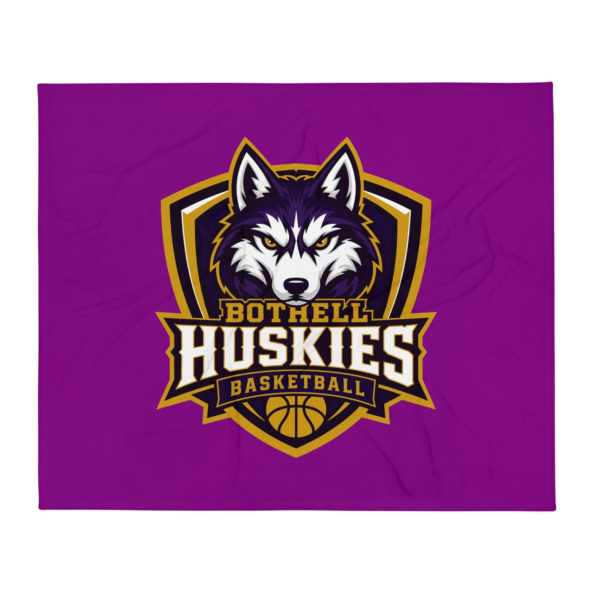 Throw Blanket | Bothell Huskies Youth Basketball | Shield Logo