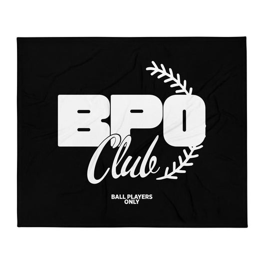 Throw Blanket | BPO Club | White Logo