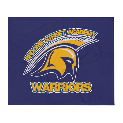 Throw Blanket | Broome Street Academy | Helmet Logo