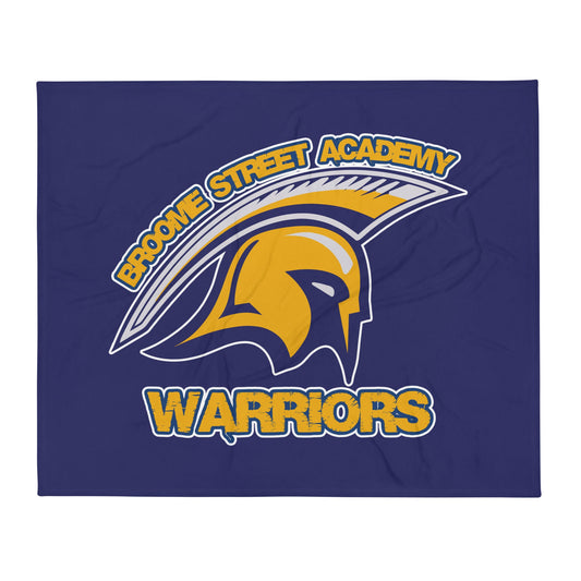 Throw Blanket | Broome Street Academy | Helmet Logo