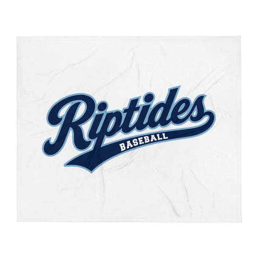 Throw Blanket | Cape Riptides Baseball | Modern Script Logo