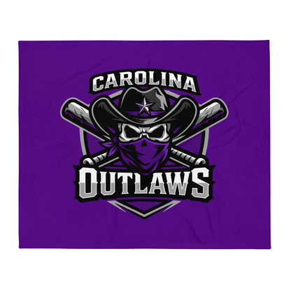 Throw Blanket | Carolina Outlaws Baseball | Shield Logo