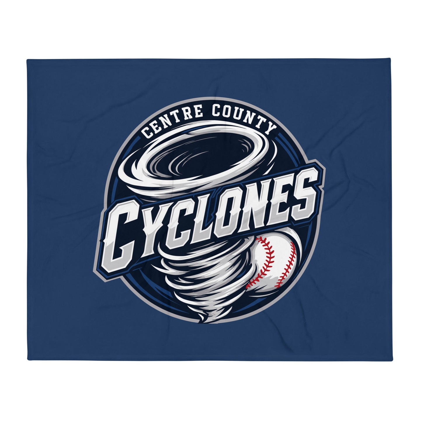 Throw Blanket | Centre County Cyclones | Badge Logo