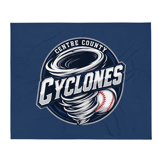 Throw Blanket | Centre County Cyclones | Badge Logo