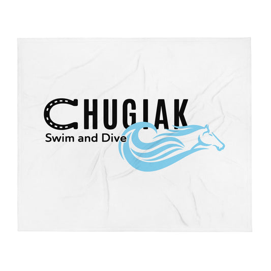Throw Blanket | Chugiak Mustang Swim & Dive | Crest Logo