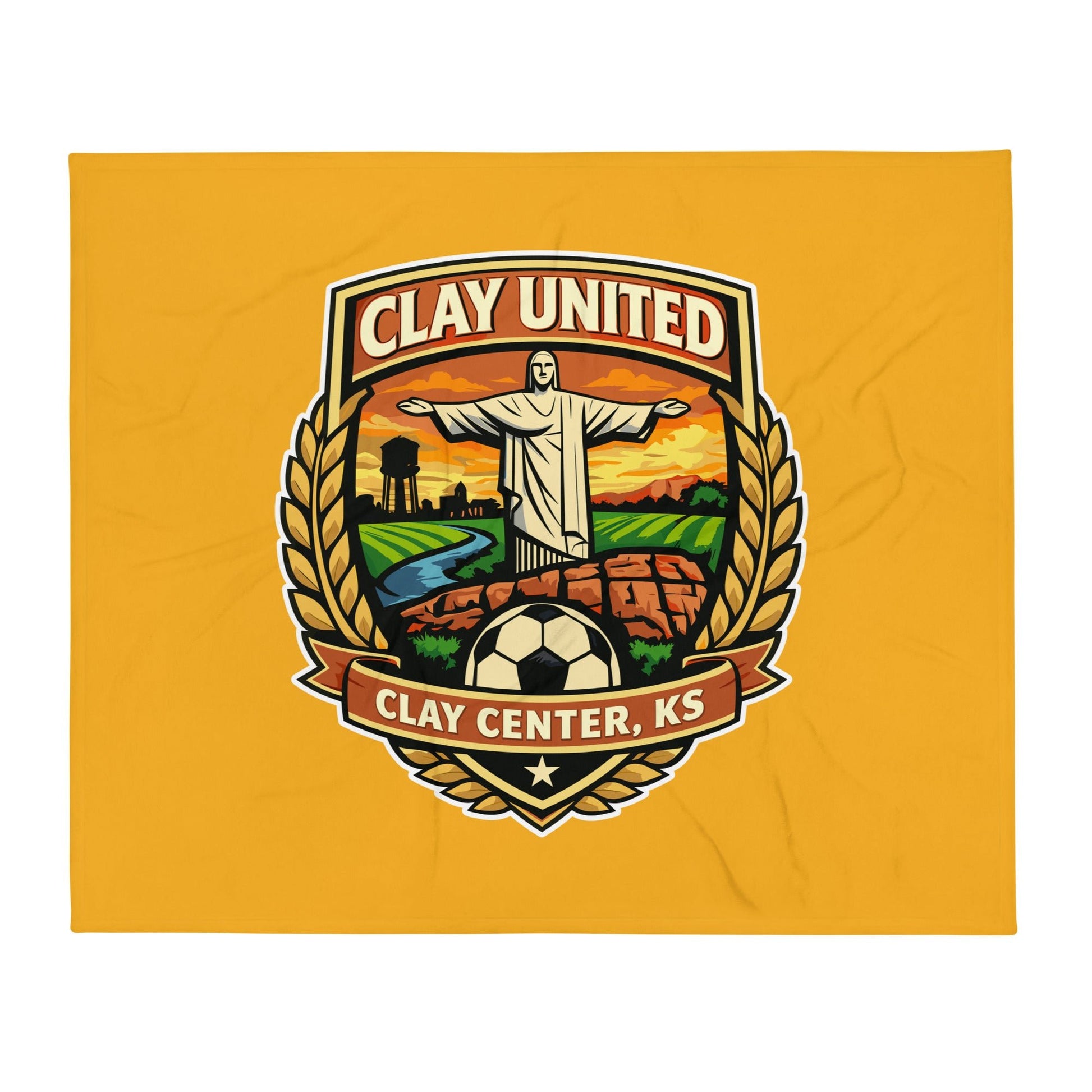 Throw Blanket | Clay United | Crest Logo