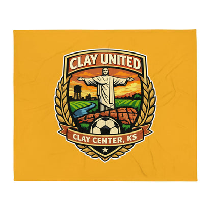 Throw Blanket | Clay United | Crest Logo
