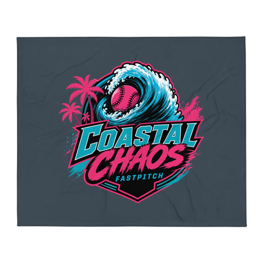 Throw Blanket | Coastal Chaos Fastpitch | Emblem Logo