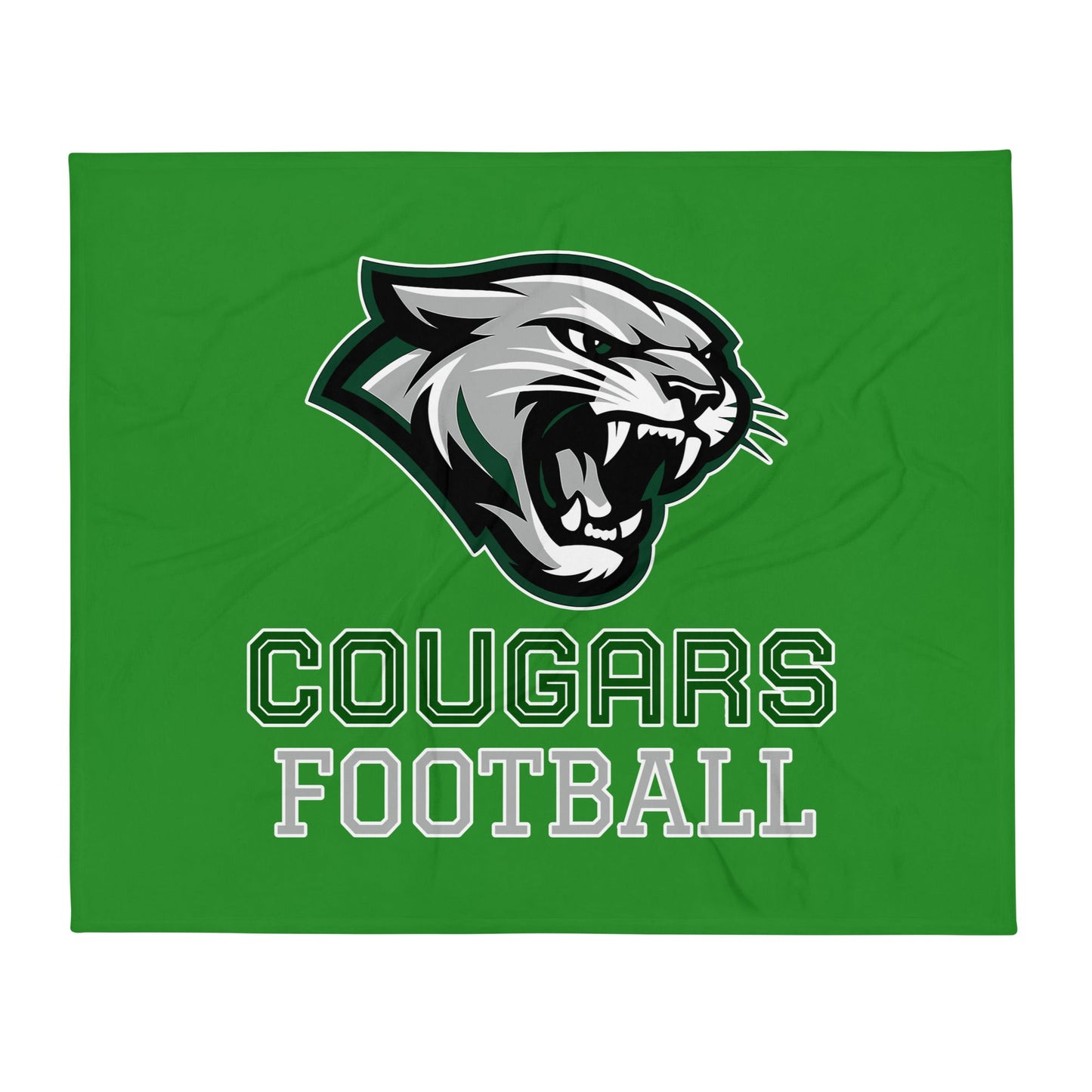 Throw Blanket | Colts Neck Cougars | Youth Tackle Football (AYF) | Strike Mascot Logo