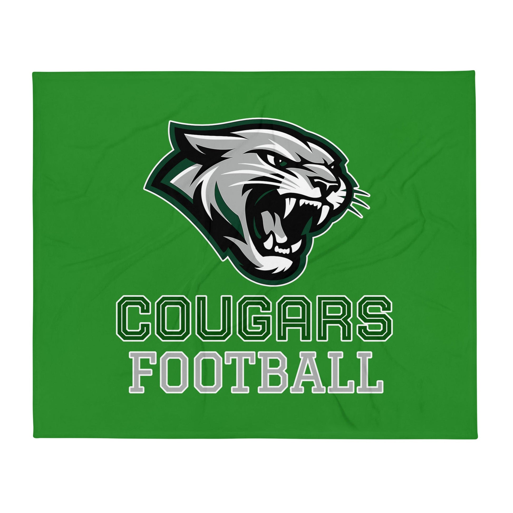 Throw Blanket | Colts Neck Cougars | Youth Tackle Football (AYF) | Strike Mascot Logo