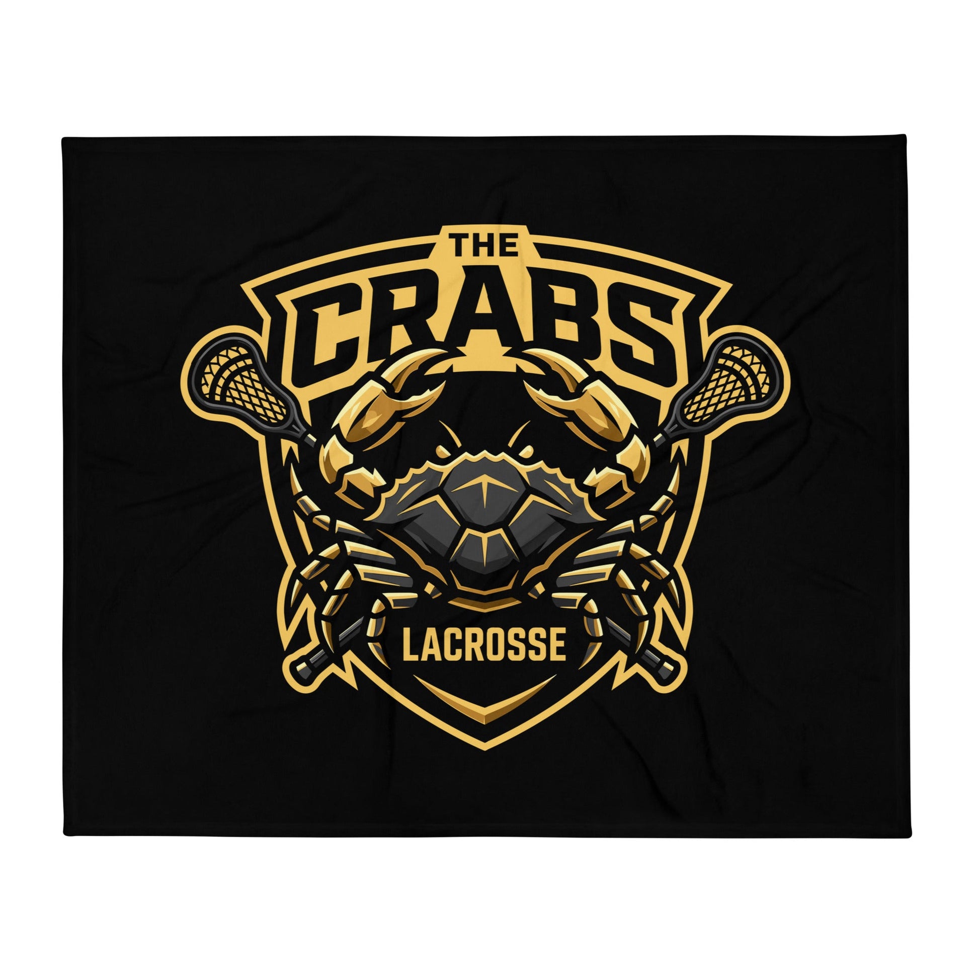 Throw Blanket | Crabs lax | Badge Logo