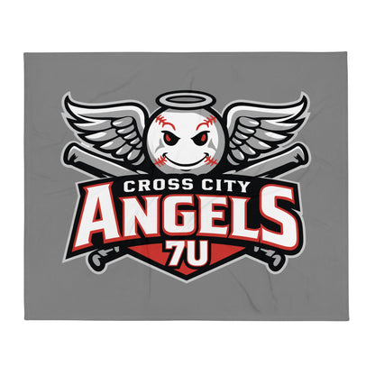 Throw Blanket | Cross City Angels | Winged Guardian Logo