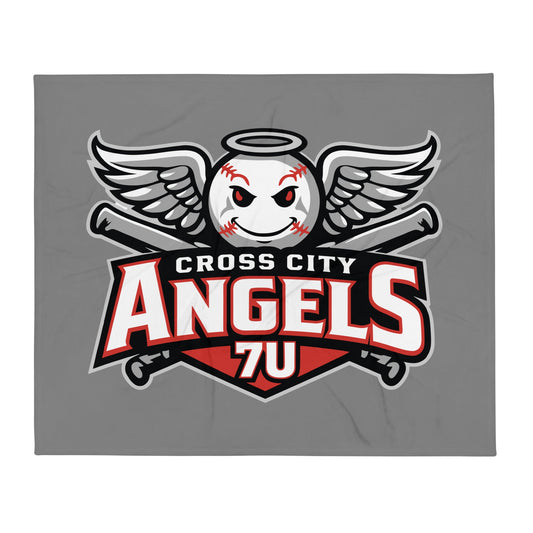 Throw Blanket | Cross City Angels | Winged Guardian Logo