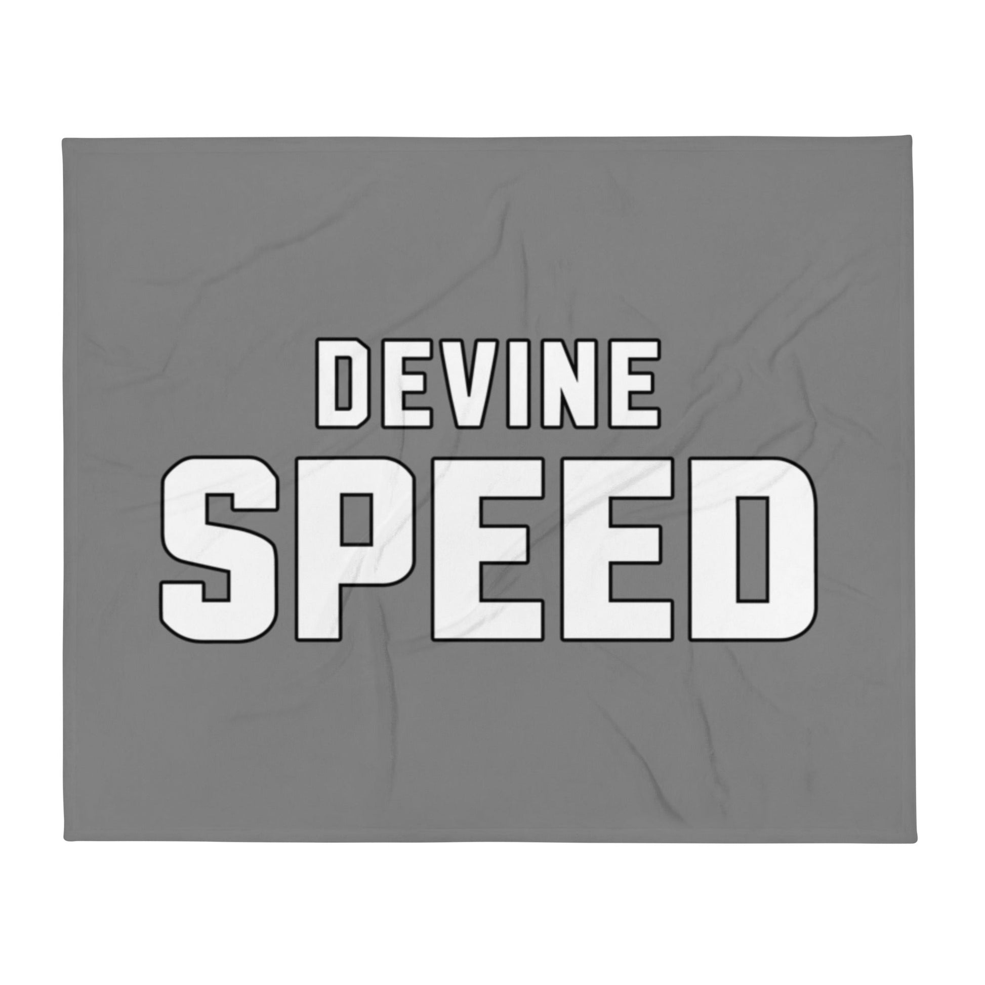 Throw Blanket | Devine Speed | Script Logo