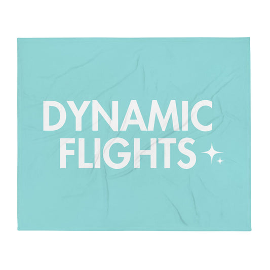 Throw Blanket | Dynamic Flights Gymnastics | Alt Logo