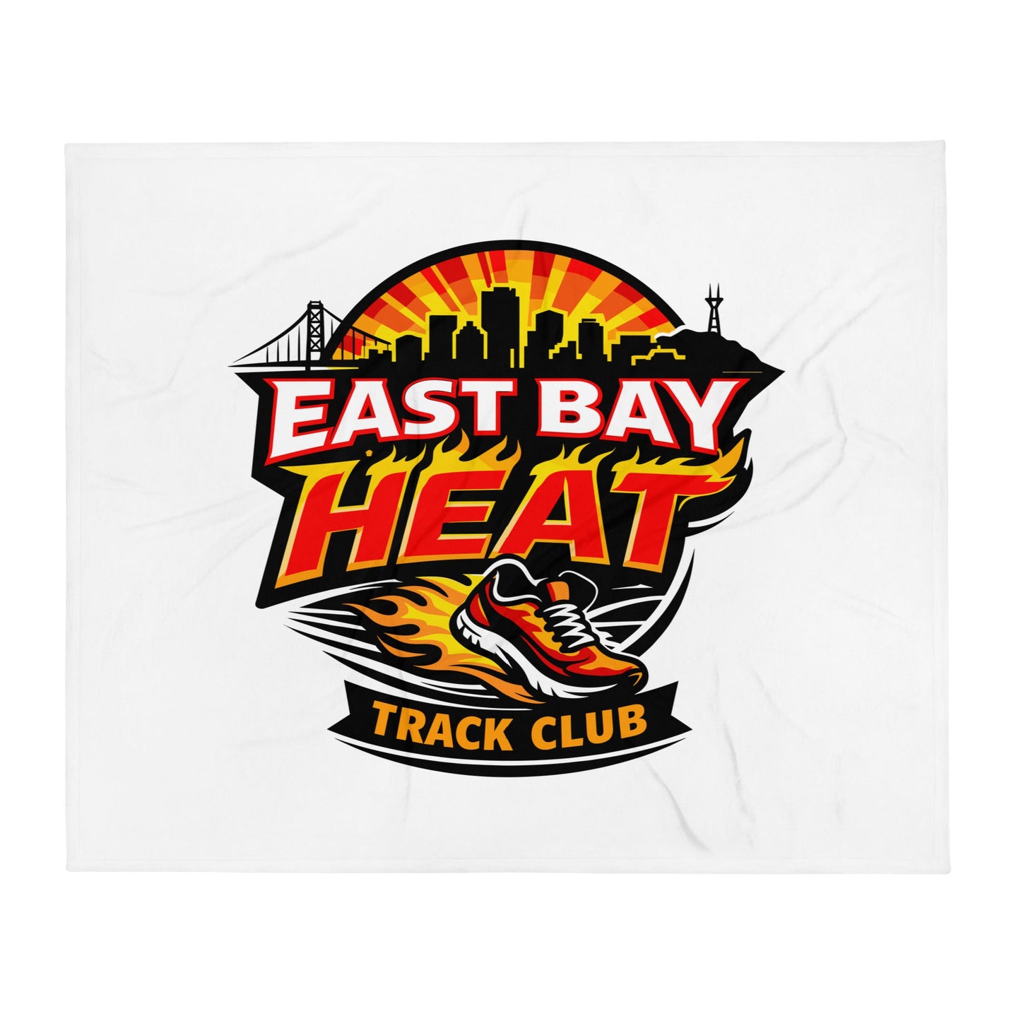 Throw Blanket | East Bay Heat Track Club | Alt Logo