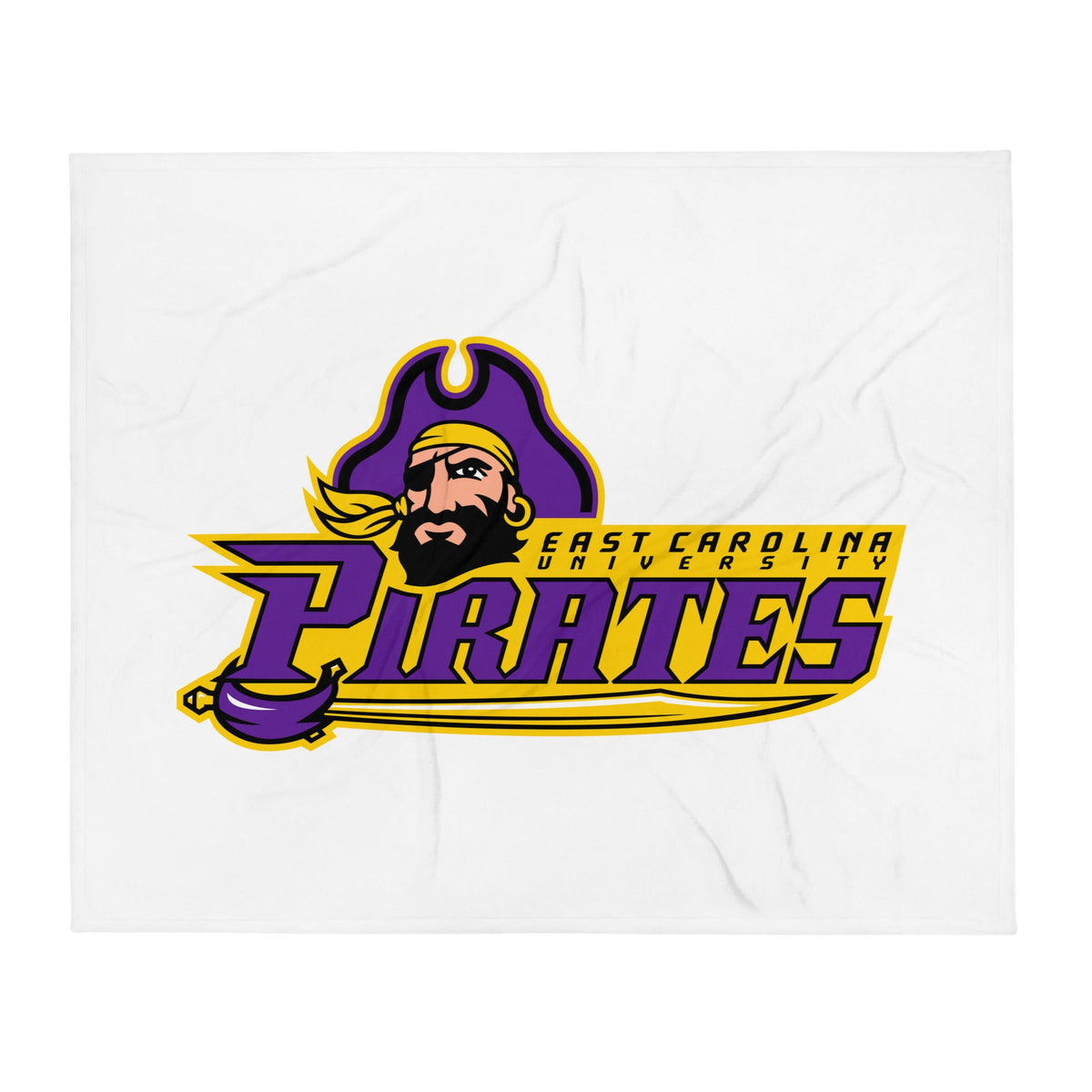 Throw Blanket | ECU Club Womens Lacrosse | Pirate Emblem Logo