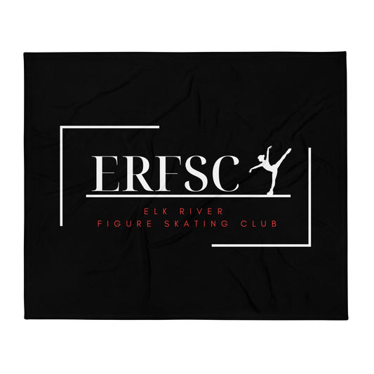Throw Blanket | Elk River Figure Skating Club | Alt Logo 1