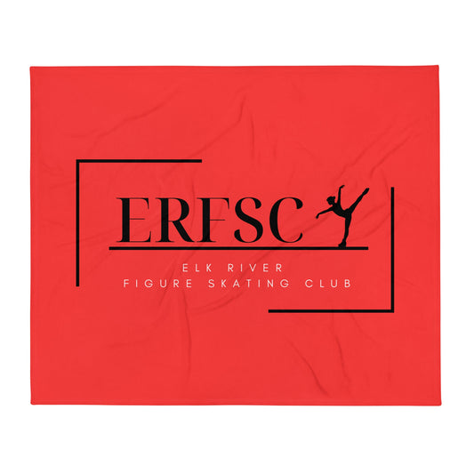 Throw Blanket | Elk River Figure Skating Club | Alt Logo 2