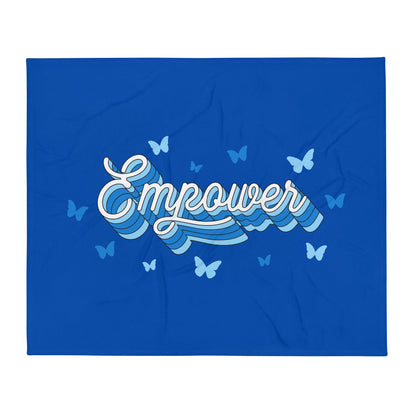 Throw Blanket | Empower Volleyball Club | Vanguard Logo