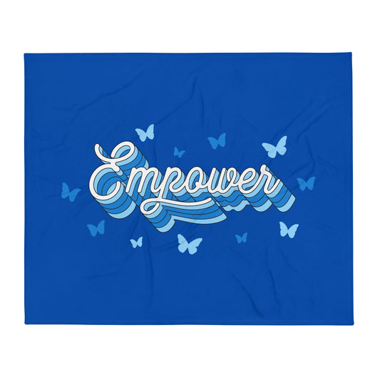 Throw Blanket | Empower Volleyball Club | Vanguard Logo