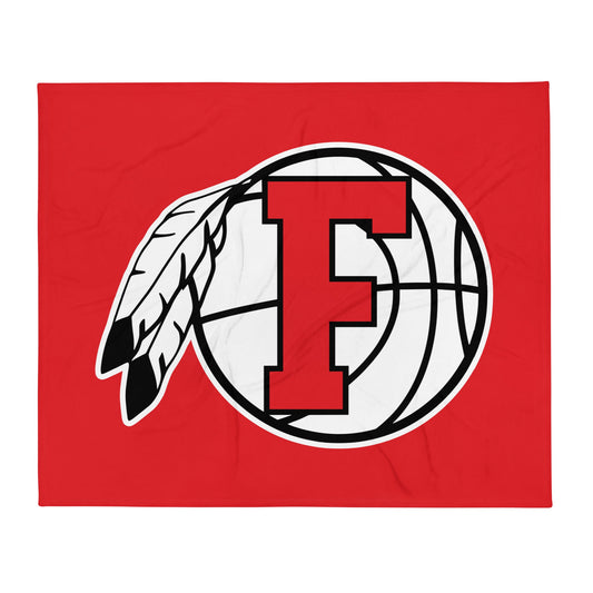 Throw Blanket | Fallbrook Basketball | Retro Logo