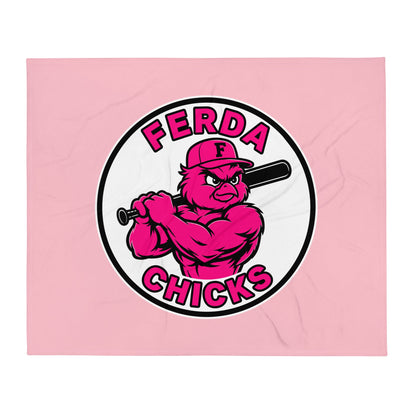 Throw Blanket | FerDa Chicks | Badge Logo