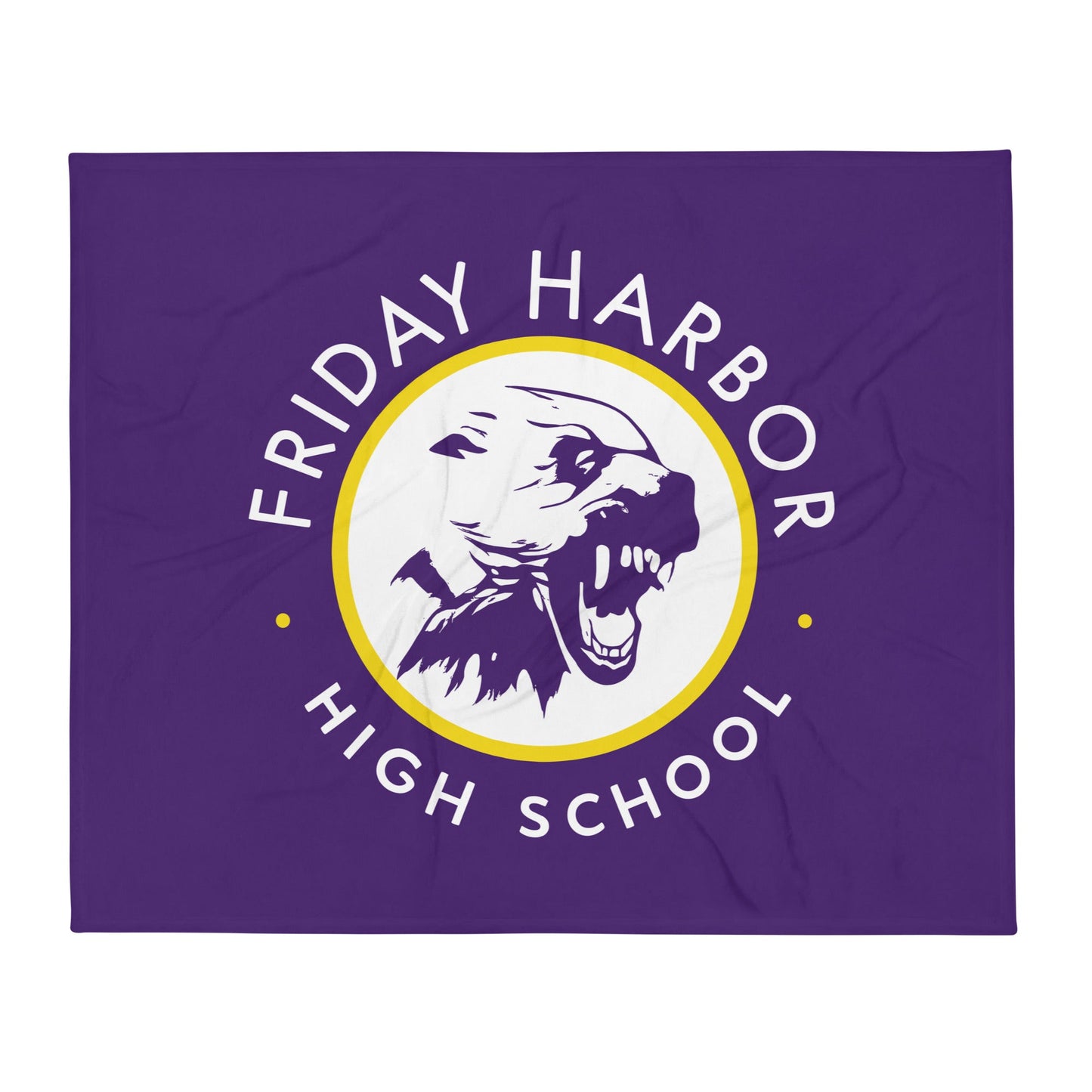 Throw Blanket | Friday Harbor Girls Basketball | Alt Logo