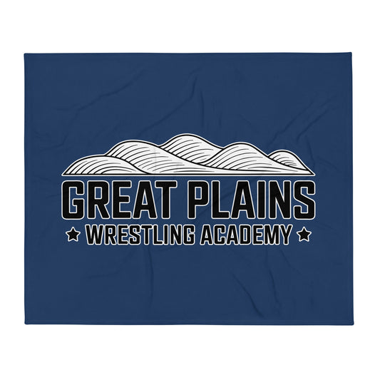 Throw Blanket | Great Plains Wrestling Academy | Crest Logo