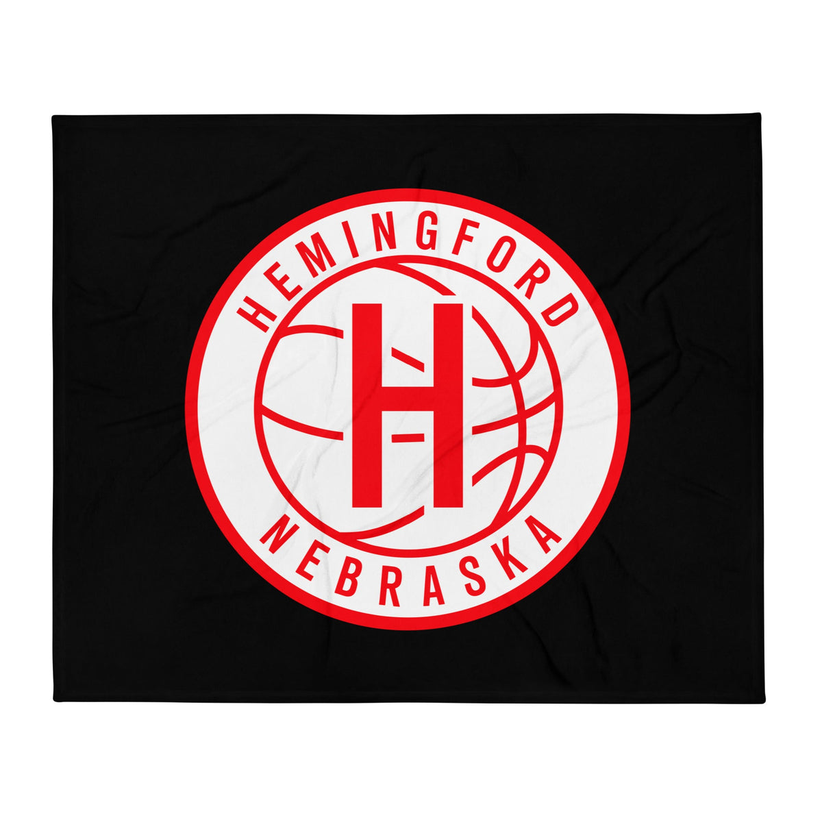 Throw Blanket | Hemingford Bobcats | Alt Badge Logo
