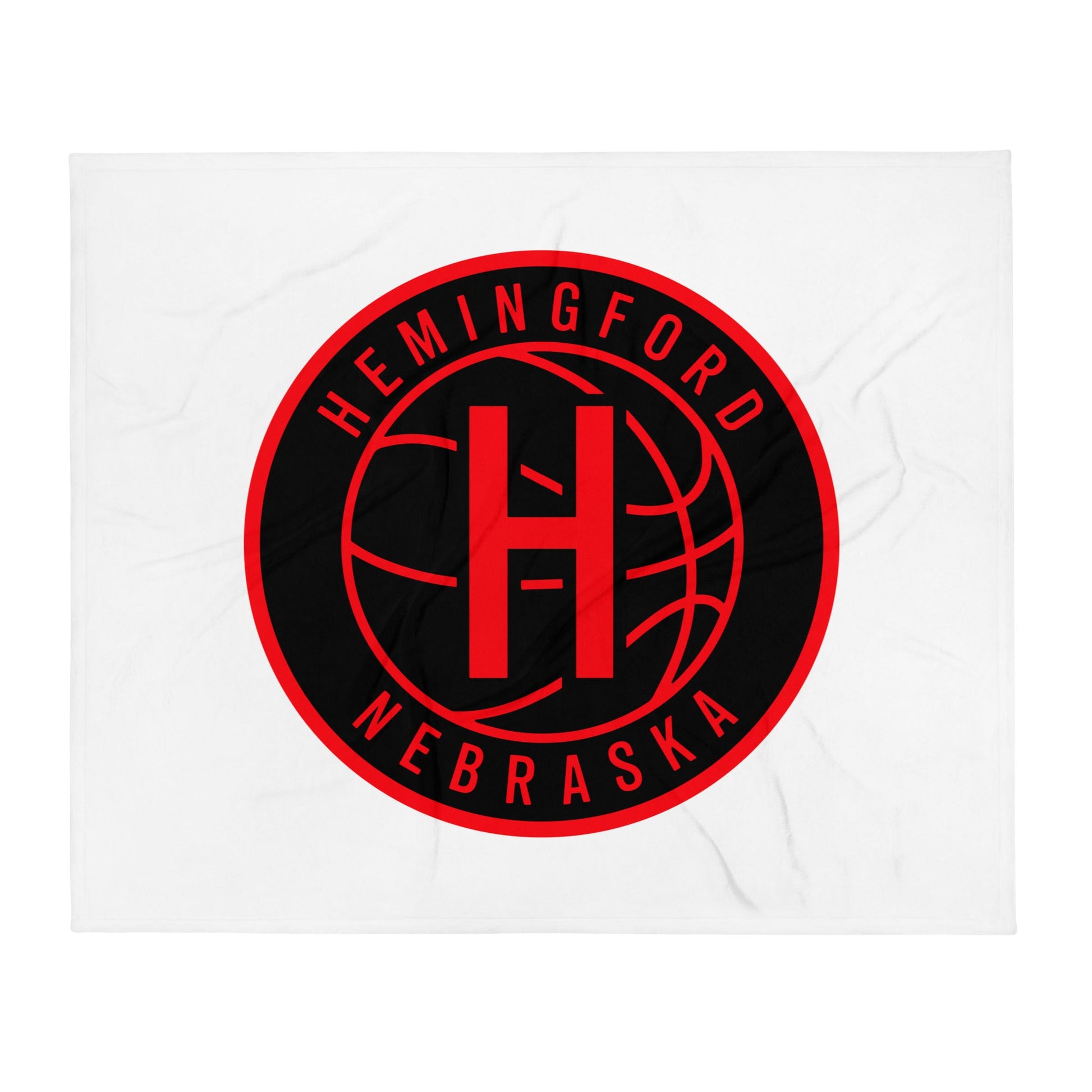 Throw Blanket | Hemingford Bobcats | Badge Logo