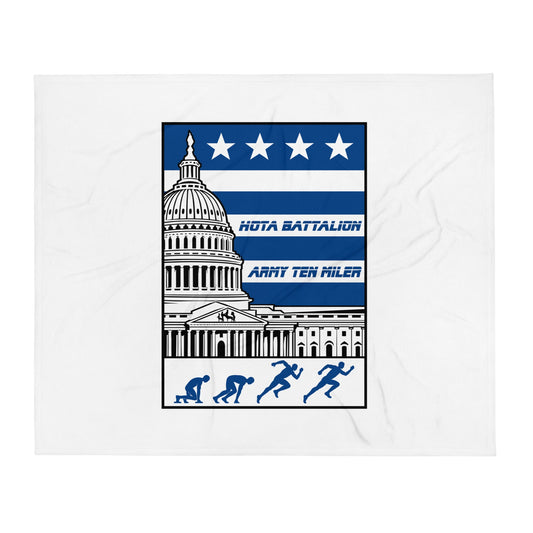 Throw Blanket | Hoya battalion Ten Miler | Emblem Logo