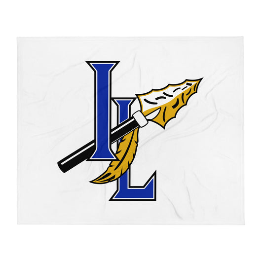 Throw Blanket | Indian Land Middle School Volleyball | Spear Athletic Logo