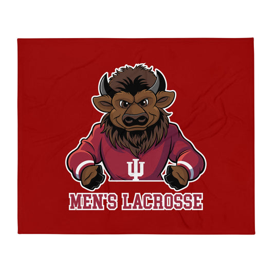 Throw Blanket | Indiana University Lacrosse | Mascot Logo