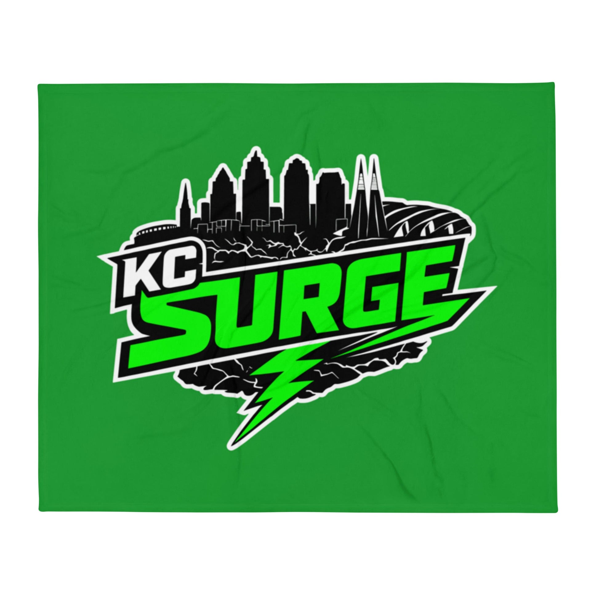 Throw Blanket | Kansas City Surge | Neon Skyline Logo
