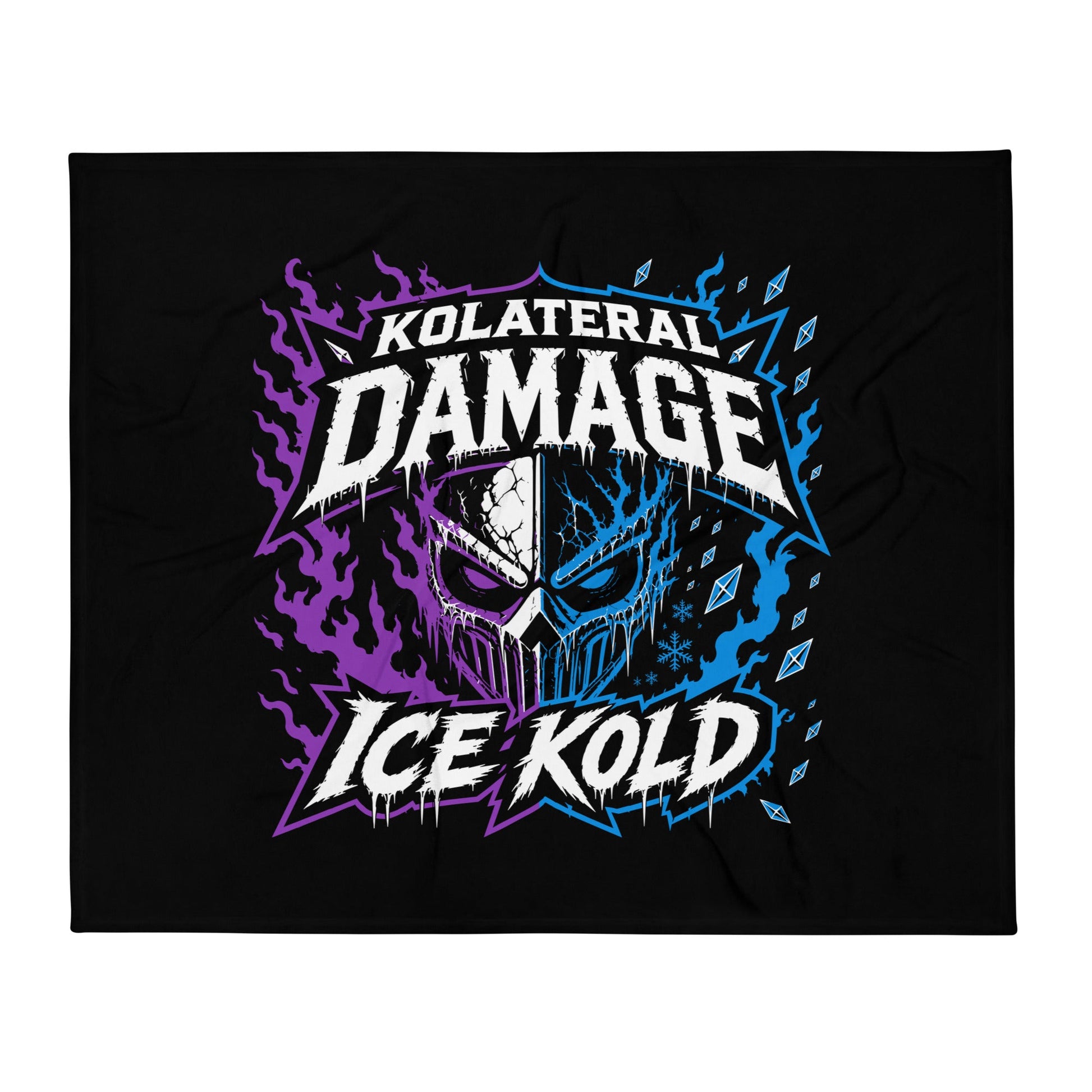 Throw Blanket | Kolateral Damage E-Sports | Ice Kold Crest Logo