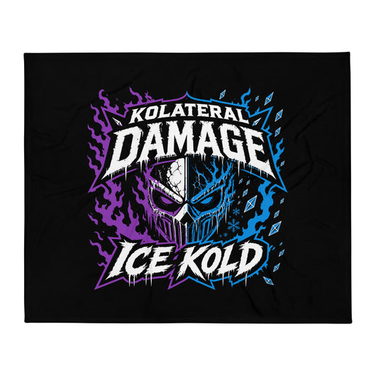 Throw Blanket | Kolateral Damage E-Sports | Ice Kold Crest Logo