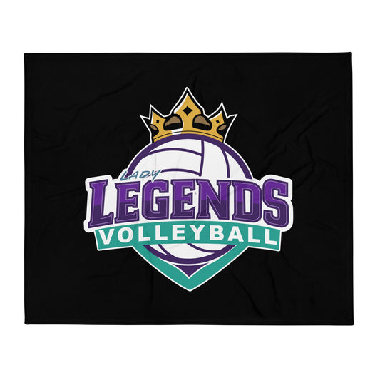 Throw Blanket | Lady Legends Volleyball | Crown Logo