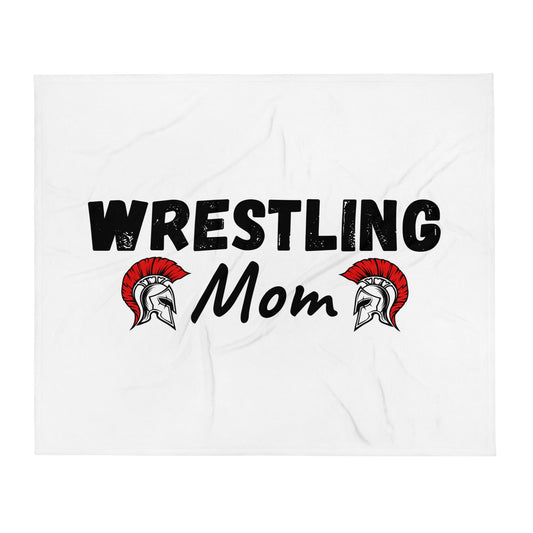 Throw Blanket | Lafayette Warrior Youth Wrestling | Mom Emblem Logo