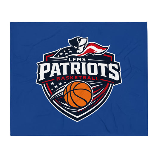 Throw Blanket | LFMS Athletics | Patriots Basketball Logo