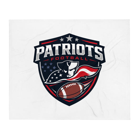Throw Blanket | LFMS Athletics | Patriots Football Logo