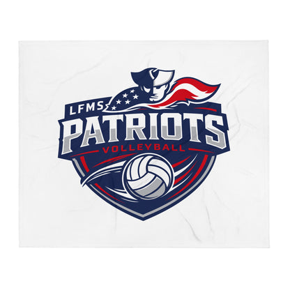 Throw Blanket | LFMS Athletics | Patriots Volleyball Logo