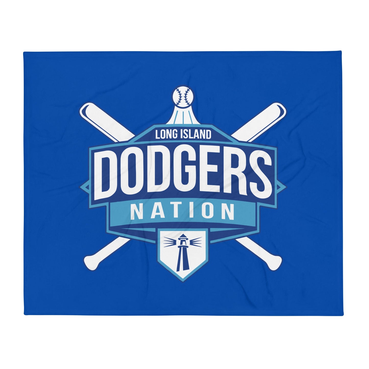 Throw Blanket | LI Dodgers Nation | Varsity Crest Logo