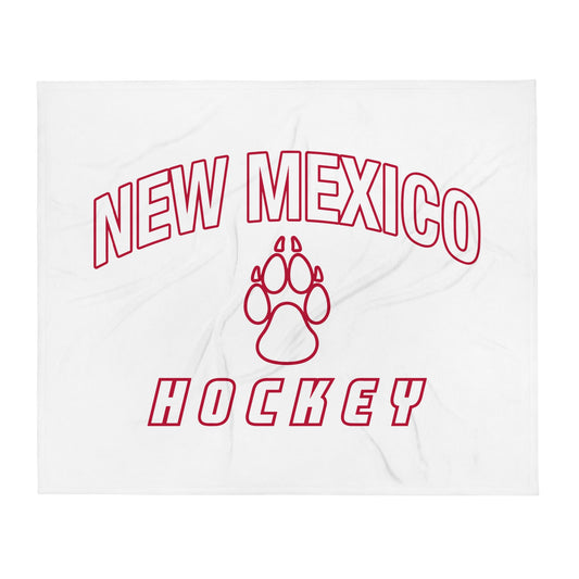 Throw Blanket | Lobo Women’s Ice Hockey | Script Logo