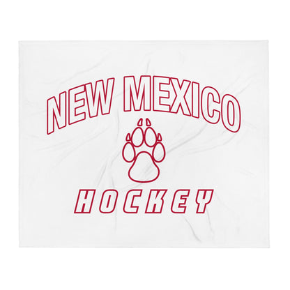 Throw Blanket | Lobo Women’s Ice Hockey | Script Logo