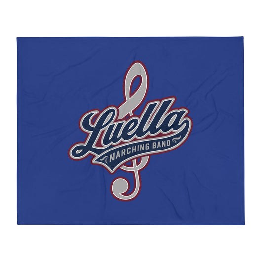 Throw Blanket | Luella High School Marching Band | Crest Logo