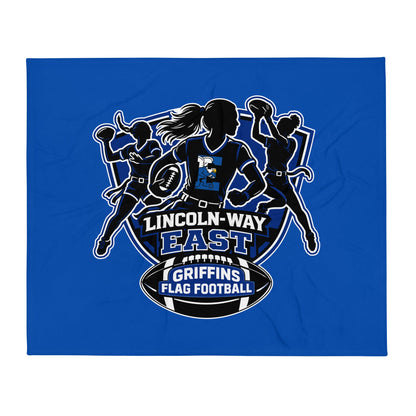 Throw Blanket | LWE Flag Football | Athletics Logo